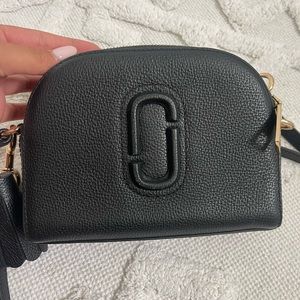 Black leather Marc Jacobs crossbody purse